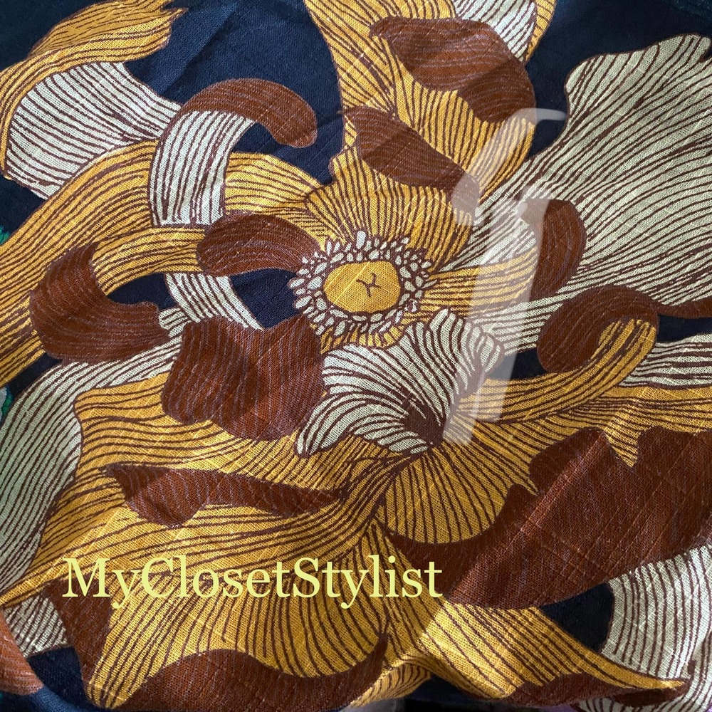 Maeve Anthropologie Floral Summer Maxi Dress NWT Cotton L Cut-Out RARE large new - Picture 7 of 7
